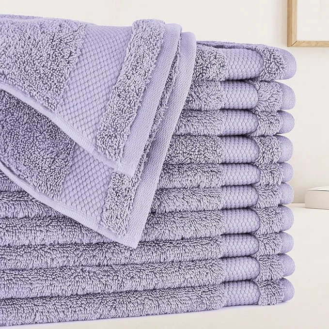 Smooth BIOWEAVES Organic Cotton 700 GSM Plush Premium Washcloths 13 x 13 GOTS Minimalist