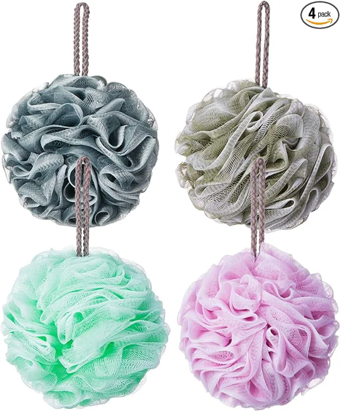 Fast Loofah Bath Sponge Luffa Loofa Body Scrubber Soft Mesh Pouf Wash Puff Shower Sustainable