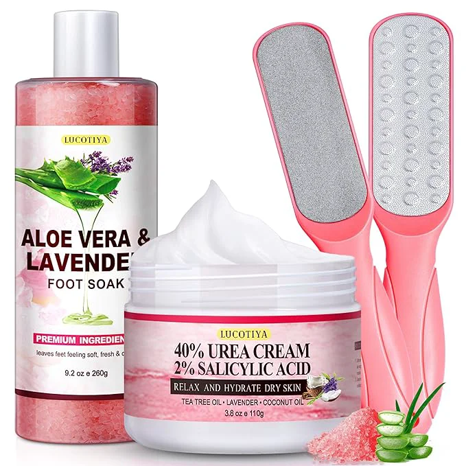 Fast LUCOTIYA Pedicure Kit Foot Spa Soak Set Callus Cuticle Remover File Dead Skin High-Performance