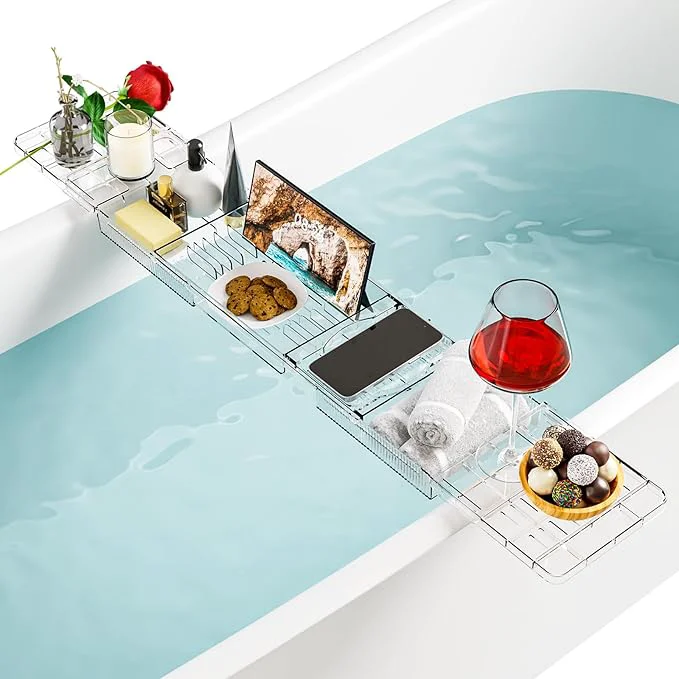 Organic Yieach Iuxury Bathtub Trays For Tub Expandable Bath Shelf Over Tub Bath Board Breathable