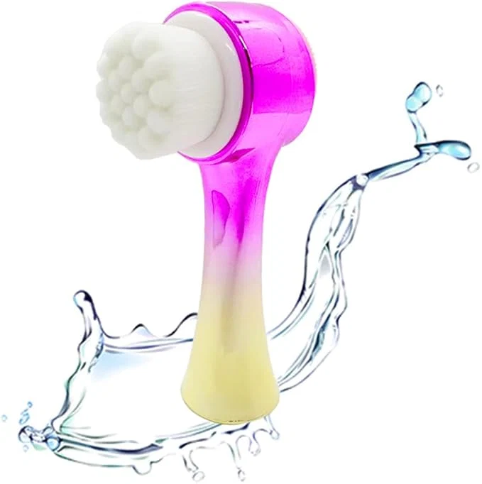 Solid Facial Cleansing Brush 2 in 1Double-Sided Facial Cleaning Brush Premium Material