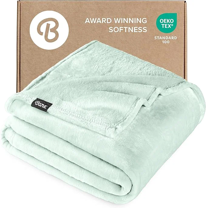 Elite Bare Home Fleece Blanket – Twin Twin Extra Long – Ultra-Soft Lightweight for Bed Sofa and Couch – Luxury Microplush – Cozy Warm Blanket Twin Twin XL Spring Mint
