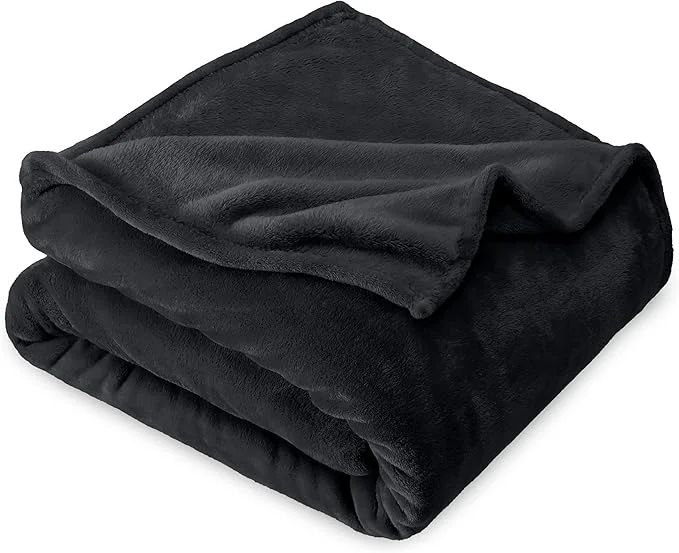 Dependable Bare Home Fleece Blanket – Kid Size – Ultra-Soft Lightweight for Bed Sofa and Couch – Luxury Microplush – Cozy Warm Blanket Kid Black Contemporary