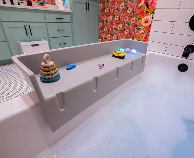 Contemporary Tub Topper® Bathtub Splash Guard Bath Shelf Recyclable