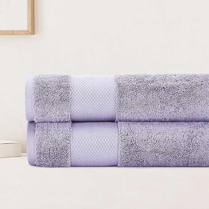 Eco-Friendly BIOWEAVES Organic Cotton Bath Sheet Set of 2 Soft Oversized Bath Towels Expertly Made