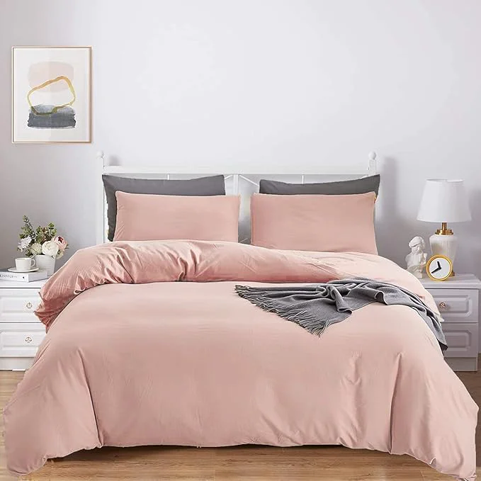 Sophisticated KAREVER Pink Comforter Set Twin Blush Bedding Set Girls Bed Comforter Set Breathable Blanket Teens Light Pink Lightweight Quilts Set Twin Size Optimized