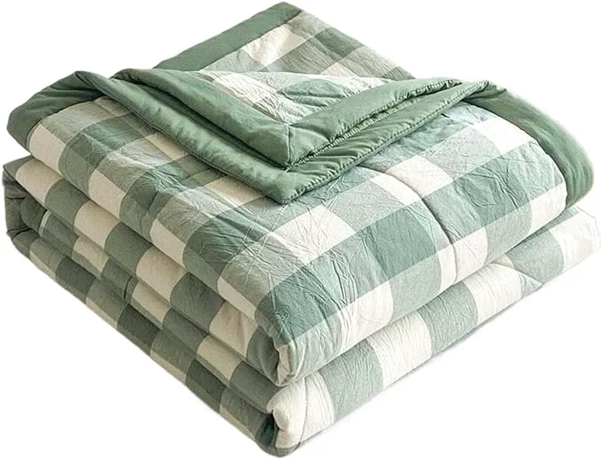 Next-Generation Lightweight Summer Bedspread Quilt Coverlets Bedding Set Queen King Size Air Conditioning Comforter Blanket Skin-friendly Soft Breathable Geometric Pattern Bedding Coverlet For All Season Color 4 Original