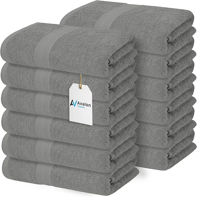 Detailed Avalon Towels Bath Towels for Bathroom Cotton Silver Bathroom Towels Pack User-Friendly