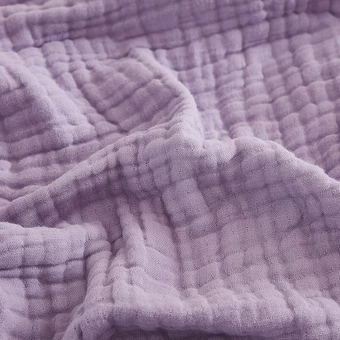 Proven EMME Cotton Blanket Twin XL for Bed Soft Muslin Blankets 66 quot x90 quot Lightweight Breathable Layering Bedspread Coverlet All Season Gauze Lavender Exclusive