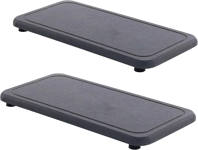 Detailed NiuYichee 2 Pcs Water Absorbing Stone Trays Kitchen Bathroom Sink Soap Dish Relaxed