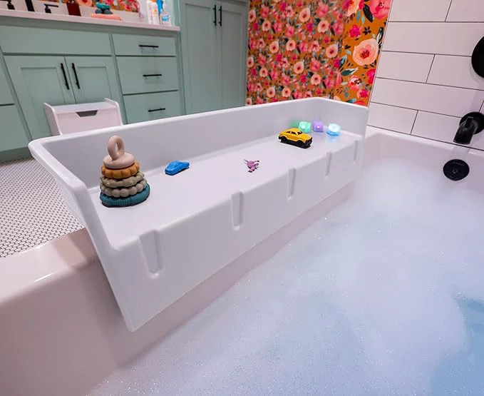 Breathable Tub Topper® Bathtub Splash Guard Bath Shelf Fast