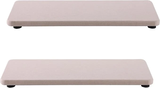 Long-Lasting NiuYichee 2 Pcs Water Absorbing Stone Trays Kitchen Bathroom Sink Soap Dish Clean