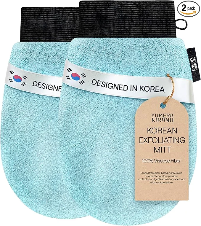 Authentic Korean Exfoliating Glove for Shower – Deep Body Scrubber Face Exfoliator – Contemporary