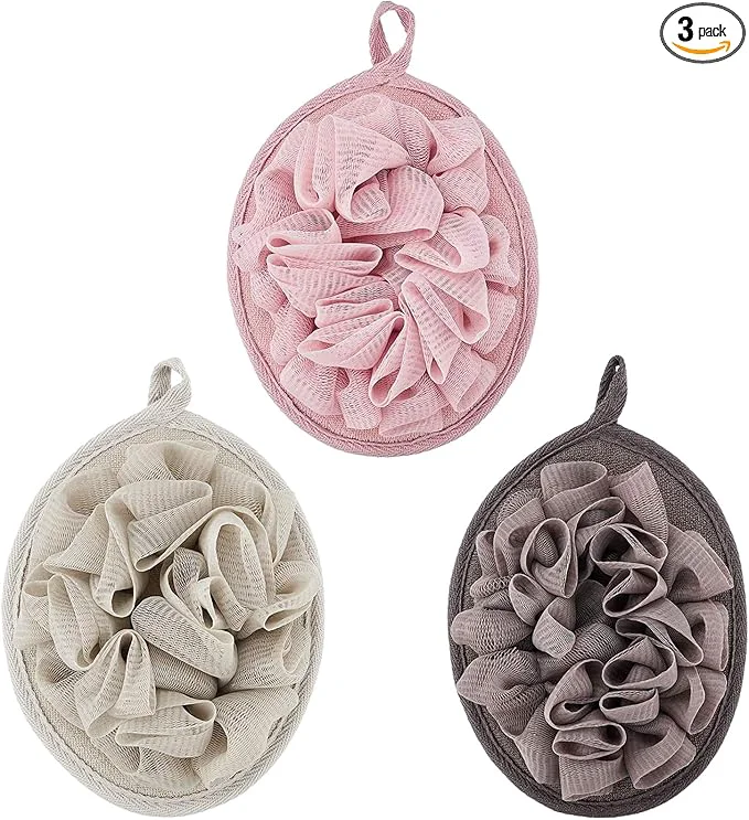 Dependable Boao 3 Pcs Bath Shower Pouf Sponge Mesh Pouf Shower Ball Exfoliating Body Innovative