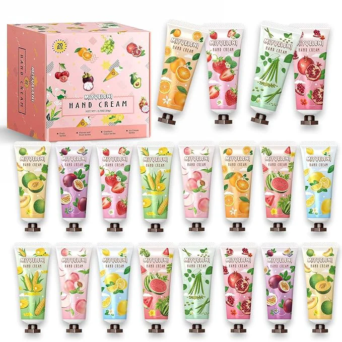 Green Hand Cream Gift Set 20 Pack Mothers Day Gifts Moisturizing Hand Lotion Travel High-End
