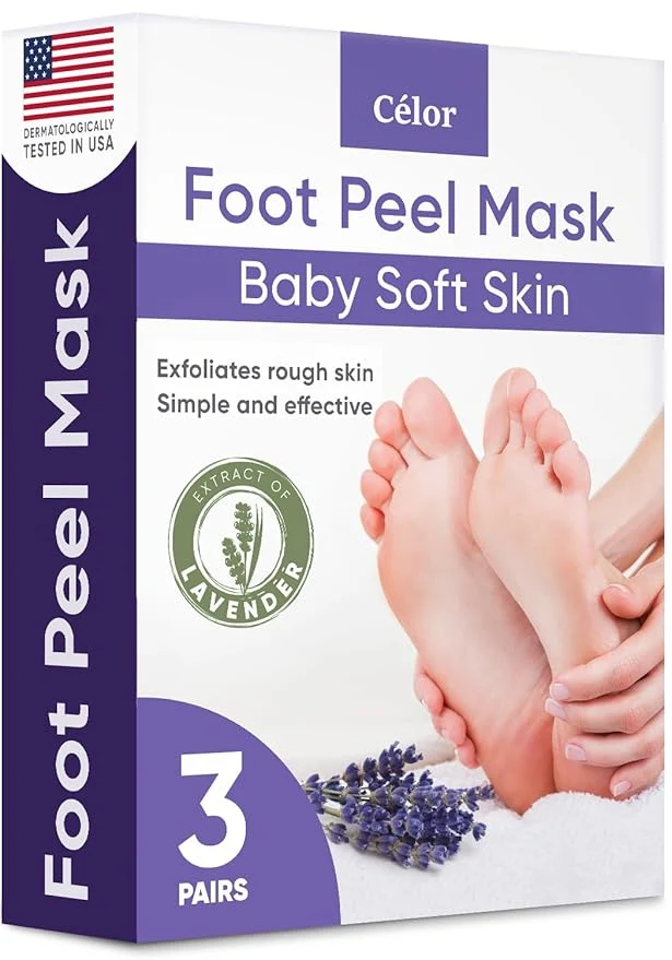 Reusable CÉLOR Foot Peeling Mask for Dry Cracked Feet Foot Mask to Exfoliate Rough Verified