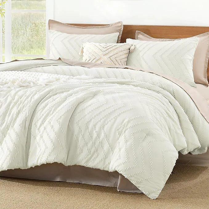 Premium Material Litanika Ivory Full Comforter Sets Lightweight Fluffy Bedding Comforter Sets for Bed 3 Pieces Down Comforter Bed Set Gift Choice 79x90Inches 1 Comforter and 2 Pillow Shams Sophisticated