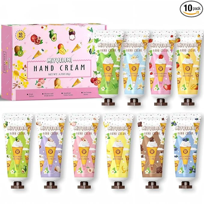 Classic 10 Pack Hand Cream Gift Set Moisturizing Hand Lotion Travel Size Gifts Solid