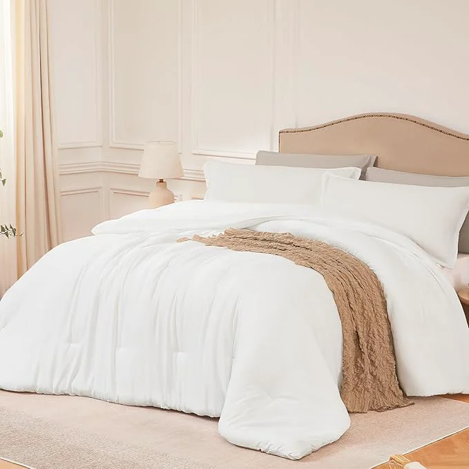 Luxury King Comforter Set White 3PCS Soft Lightweight Breathable Bedding Comforter Sets for All Season King Size 104 39 39 ×90 39 39 Comforter amp 2 Pillowcases Specialty