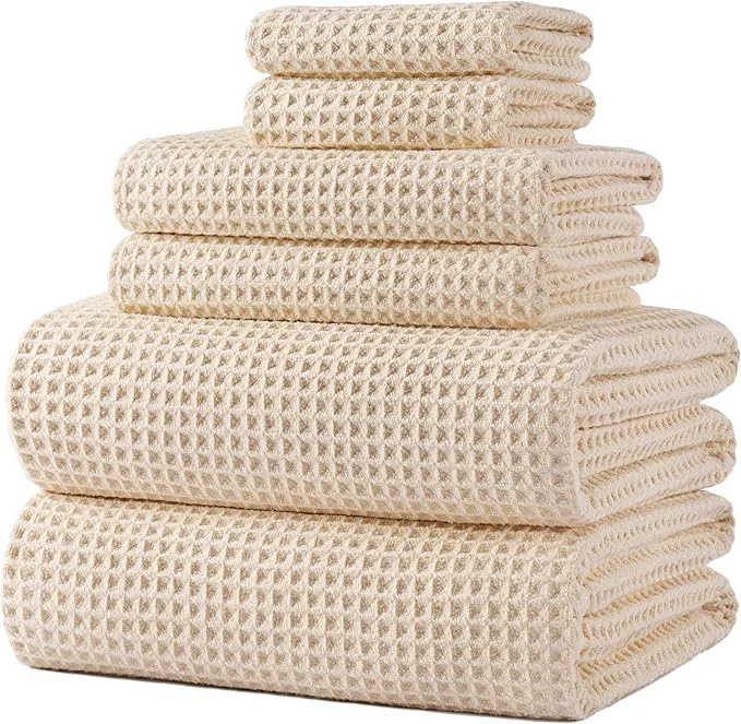 Efficient POLYTE 430 GSM Microfiber Quick Dry Lint Oversize Bath Towel Set 6 Piece Original Design