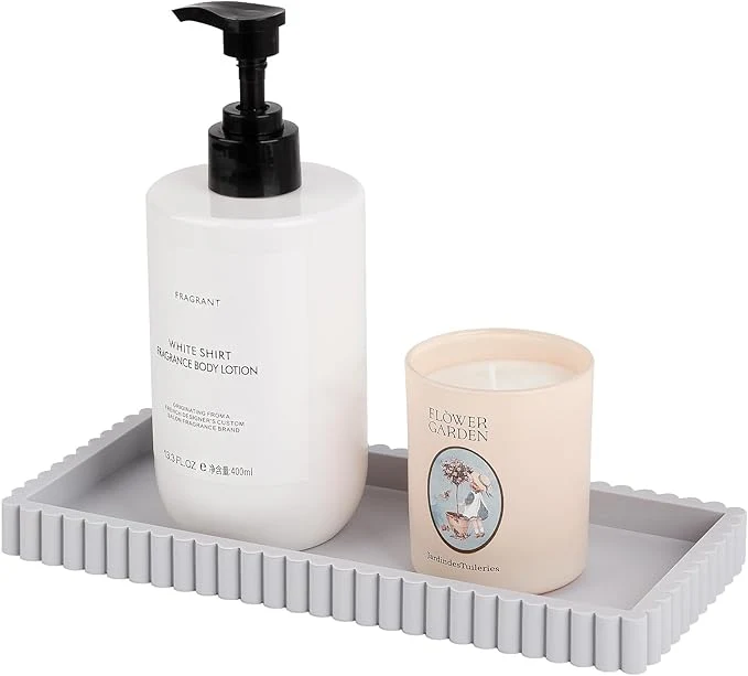 Classic Silicone Bathroom Tray Small Vanity Organizer Rectangle Sink Caddy Sponge Official