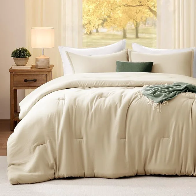 Advanced Oversized Queen Comforter Set Linen Extra Length Fit for Thick Mattresses 3PCS Bedding Comforter for All Season Oversized Queen Size 98 39 39 ×98 39 39 Comforter amp 2 Pillowcases Luxury