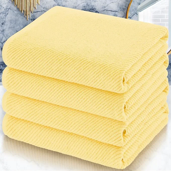 Exceptional Yellow Bath Towels Luxury Bath Towels Set of 4 Large 30 x56 Optimized