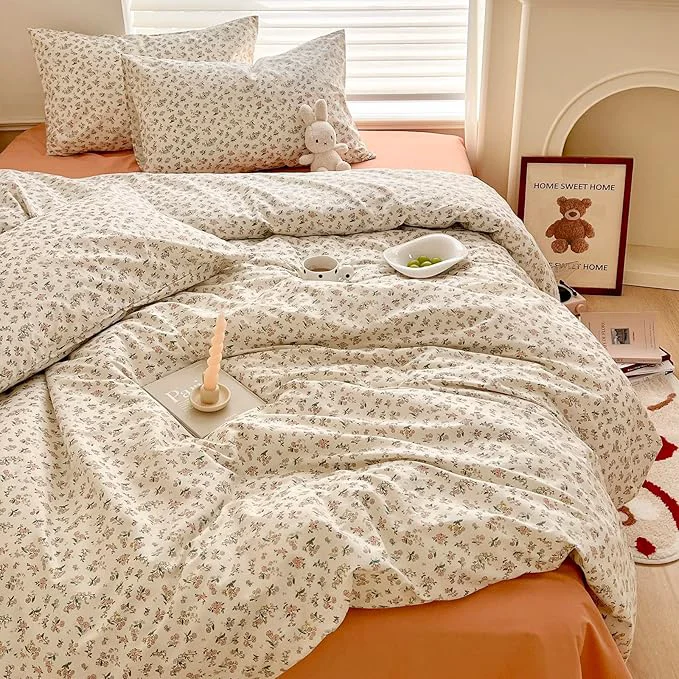 Easy-to-Use HighBuy Boho Floral Comforter Set King Bohemian Comfy Comforters for King Bed Luxurious Soft Comforter with 2 Pillowcases All Season Skin Friendly Cooling Comforter for Women Girl High-Quality