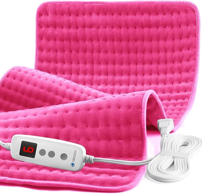 Top-Quality CooCoCo Pink Heating Pad for Period Cramps FSA Eligible Cute Heated Pad Stylish
