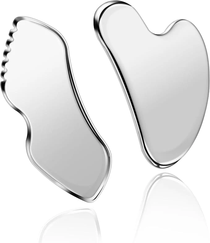 Soft MoHern 2 Pcs Stainless Steel Gua Sha Tool Gua Sha Facial Tools Durable GuaSha