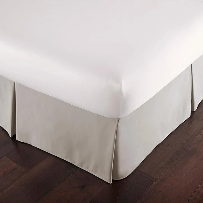 Verified Southshore Fine Living Inc. Pleated Full Bed Skirt 14 Inch Drop – Pet Hair Resistant Dust Ruffle Full Size Bed – Bone Colored Dust Ruffle Easy Care Microfiber Hide Underbed Storage – Natural Beige Elegant
