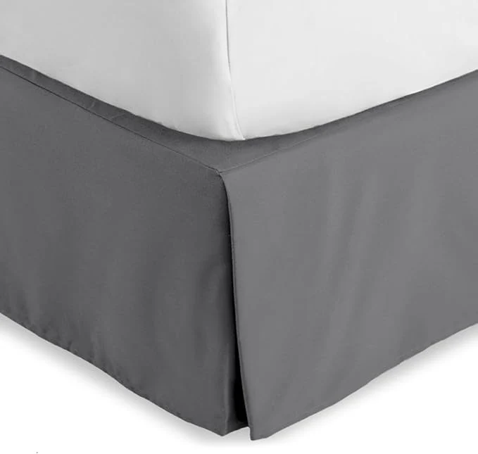 Reliable Bare Home Full XL Bed Skirt – 15-Inch Tailored Drop Easy Fit – Bed Skirt for Full Extra Long Beds – Center amp Corner Pleats Full XL Grey Green