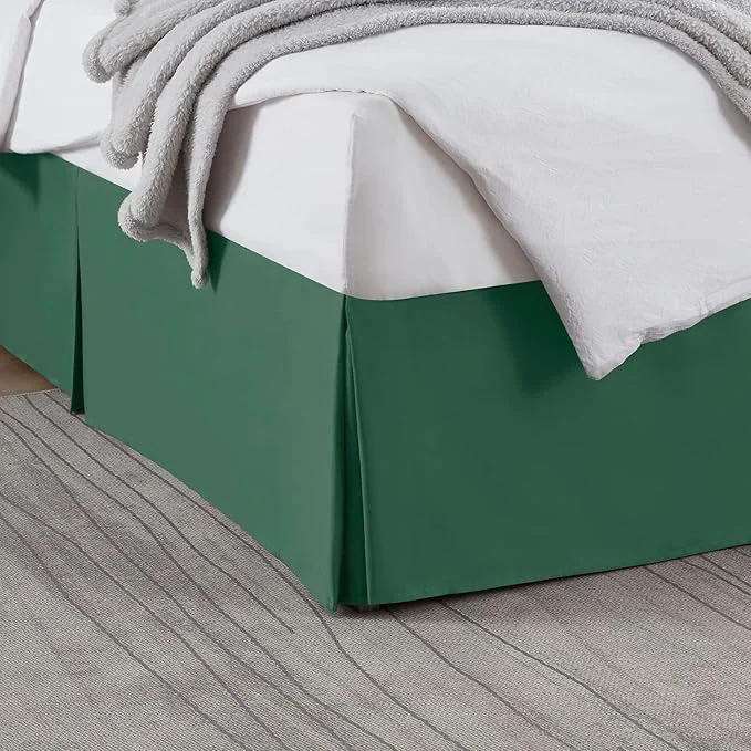 Excellent Nestl Hunter Green Bed Skirt King Size – King Bed Skirt 14 Inch Drop – Brushed Microfiber Bed Skirts – Hotel Quality Pleated Bed Skirt – Shrinkage amp Fade Resistant Genuine