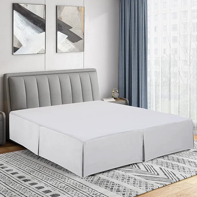 Specialty Cathay Home Double Brushed Microfiber Pleated Easy Fit Bed Skirt Ultra Soft Fade and Wrinkle Resistant – White Twin Green