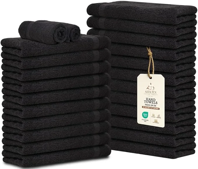 Artisan Premium Cotton Hand Towels – Pack of 24 16×27 Inch – Quick-Dry Highly Fast