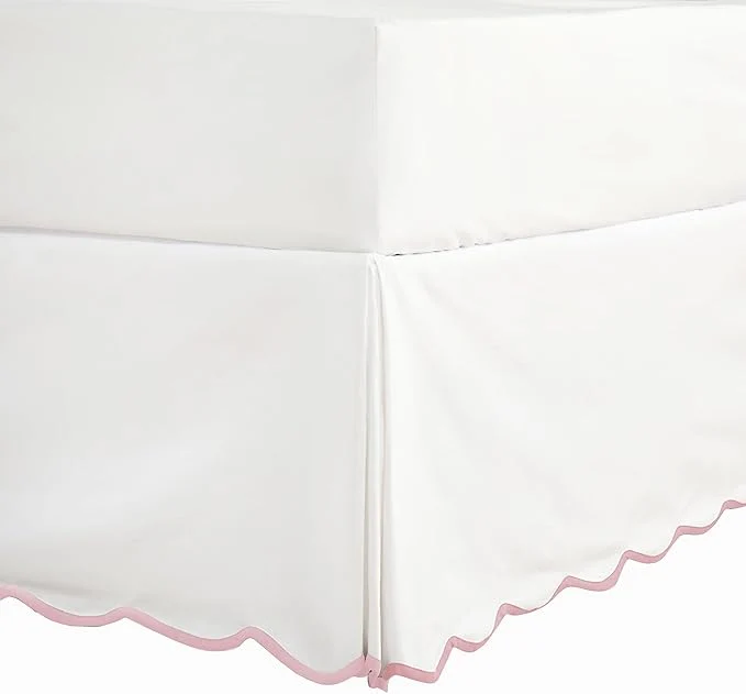 Outstanding HIG Off-White Chic Queen Bed Skirt – Easy Fit Scallop Edge Pleated Bedskirts 14 Inch Drop Anti-Slip Dust Ruffle Thick Fabric for Enhanced Privacy Pre-Washed for Long-Lasting Use N60022 Smart