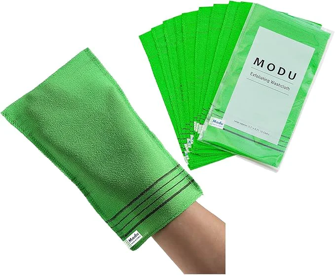 Excellent Modu Korean Exfoliating Mitts Large 10PCS – Exfoliating Gloves Body Scrubber Unique
