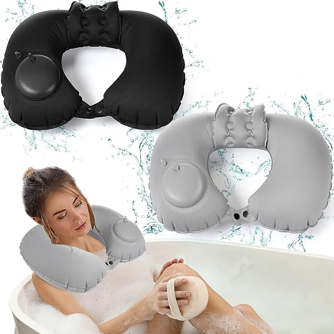 Luxury Colingmill 2 Pcs Inflatable Bath Pillows Smart