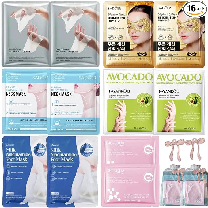 High-Quality 16 PCS Spa Party Supplies for Girls，Spa Party Favors Include Facial Masks Excellent