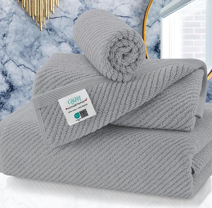 Pure VOOVA MOVAS Gray Towels for Bathroom Carefully Designed