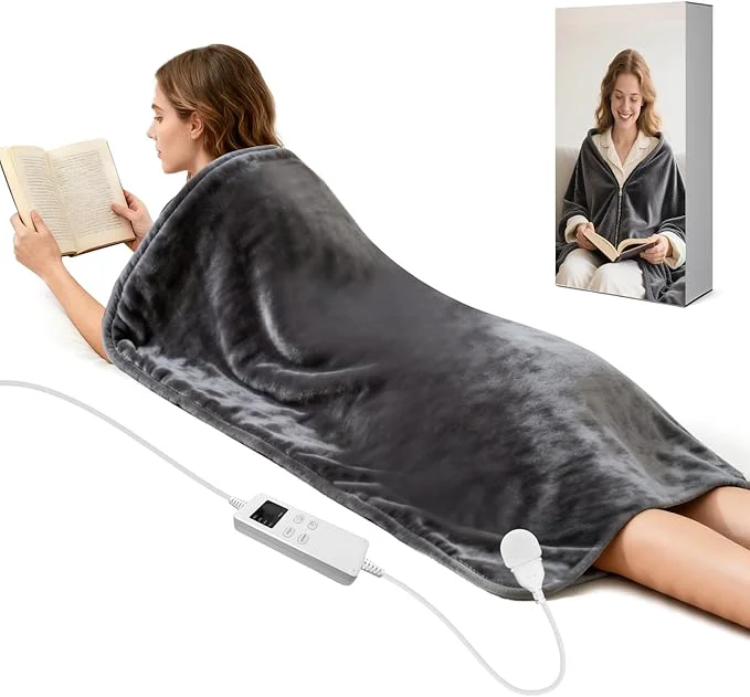 Crafted Extra Large Heating Pad for Back Pain Period Cramps Relief King Size 59×27 Effective