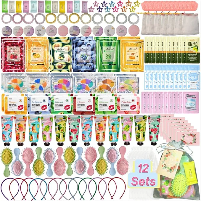 Excellent 204PCS Spa Party Supplies for Women Spa Party Favors Include Facial Masks Long-Lasting