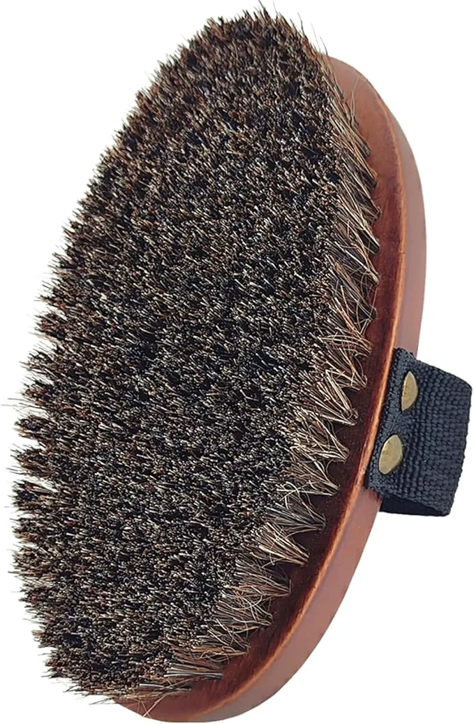 Unique Dry Brushing Body Brush Exfoliating Body Scrubber Natural Horsehair Bath Comfortable