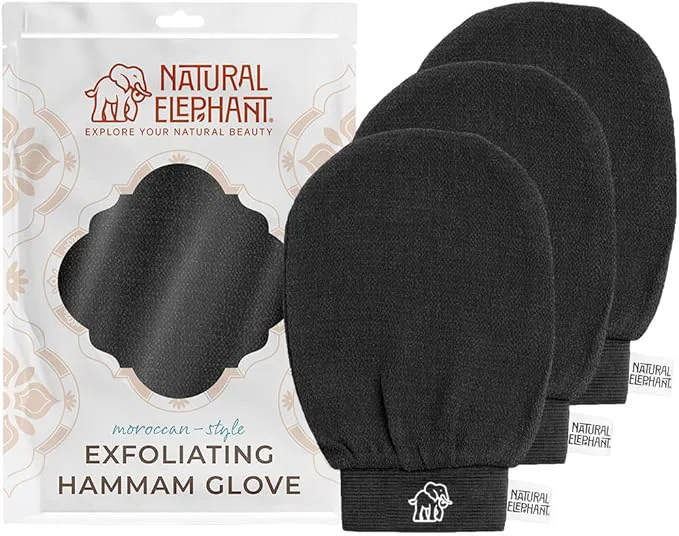 Efficient Natural Elephant Exfoliating Hammam Glove Moroccan Kessa Body Scrub Luxury