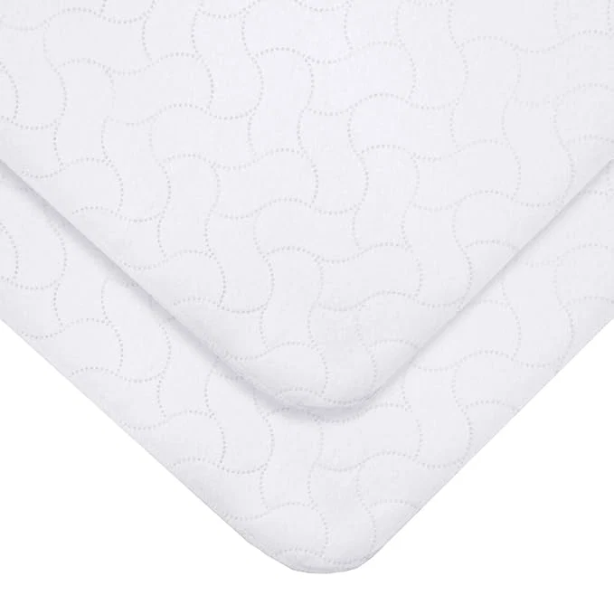Carefully Designed American Baby Company 2 Pack Waterproof Quilt-Like Flat Reusable Multi-use Protective Mattress Pad Cover for Babies Adults and Pets White Secure