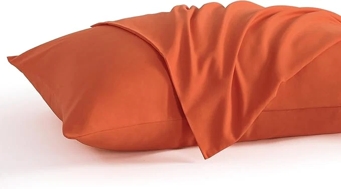 Premium NTBAY King Pillow Cases Set of 2 2 Pack Brushed Microfiber 20×36 Pillow Cases Soft Wrinkle Fade Stain Resistant Brunt Orange Pillow Cases with Envelope Closure 20×36 Inches Brunt Orange Selected