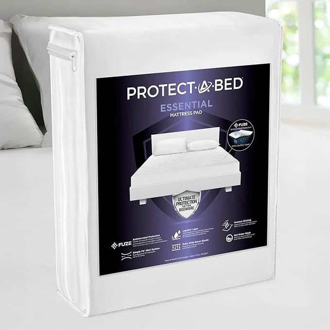 Minimalist Protect-A-Bed Essential Mattress Pad Twin XL Waterproof Dust Mite Barrier Mattress Pad Breathable amp Quiet Antimicrobial Fits 11 quot -18 quot Mattresses Verified