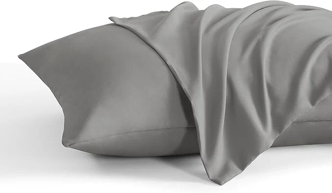 Clean NTBAY King Pillow Cases Set of 2 2 Pack Brushed Microfiber 20×40 Pillow Cases Soft Wrinkle Fade Stain Resistant Smoke Grey Pillow Cases with Envelope Closure 20×40 Inches Smoke Grey Contemporary