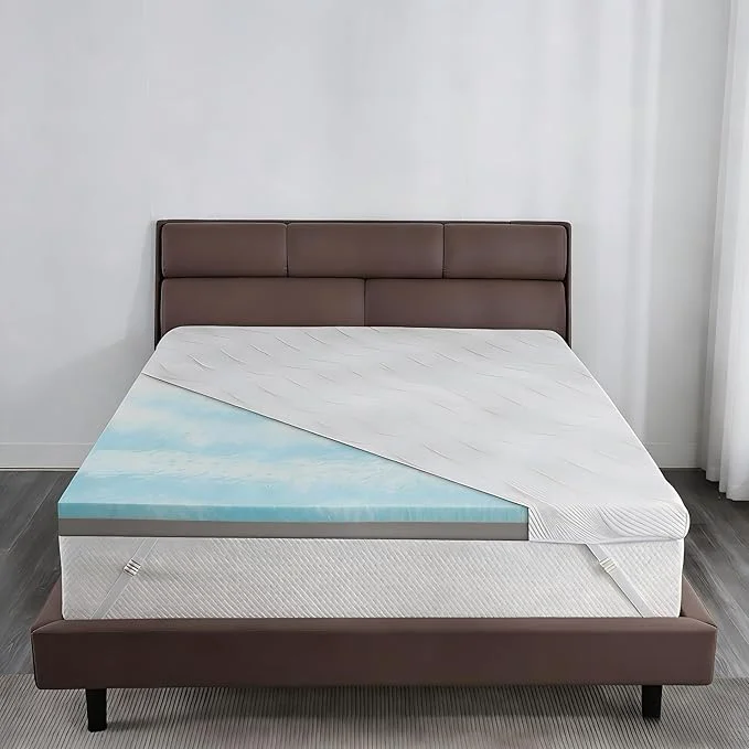 Organic Extra Firm Mattress Topper Twin XL Size 3 Inch Cooling Gel Bamboo High Density Mattress Topper with Removable Cover Bed Topper for Pain Relief No Smell CertiPUR-US 79×38 Outstanding