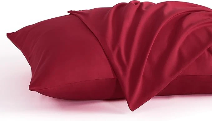 World-Class NTBAY King Pillow Cases Set of 2 2 Pack Brushed Microfiber 20×36 Pillow Cases Soft Wrinkle Fade Stain Resistant Wine Red Pillow Cases with Envelope Closure 20×36 Inches Wine Red Fashionable